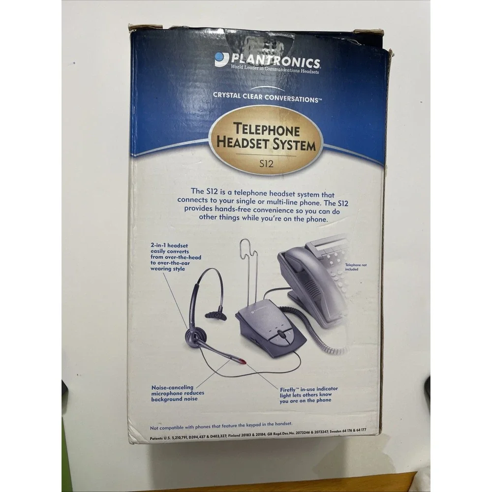 Plantronics‎ S12 Professional Office Telephone Headset System for Desk Phone